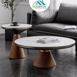 Bộ bàn tròn Sofa table - Nordic coffee table P1935-Black