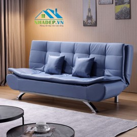 Sofa bed Nordic style bọc da cao cấp FS112-Pro (tặng 2 gối)