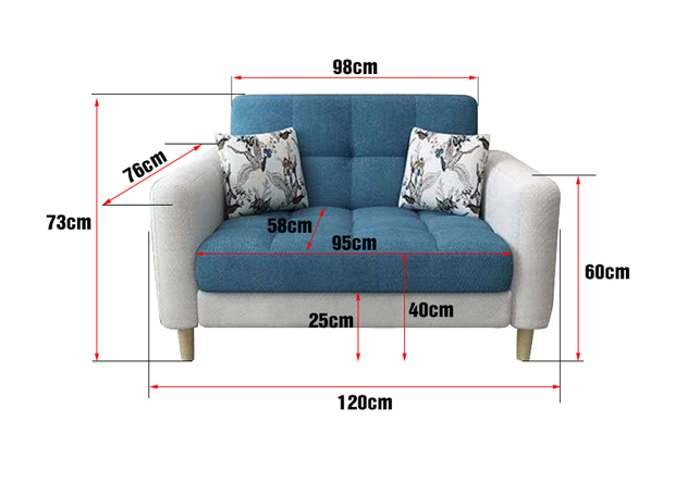 kích thước ghế sofa băng fs115
